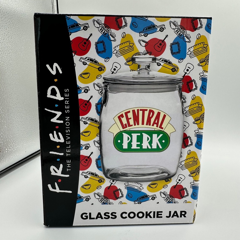 Friends Central Perk Glass Cookie Jar CultureFly Television Series New in Box